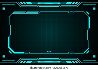 Blue control panel abstract modern technology futuristic interface hud vector design.