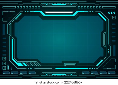 Blue control panel abstract modern technology futuristic interface hud vector design.