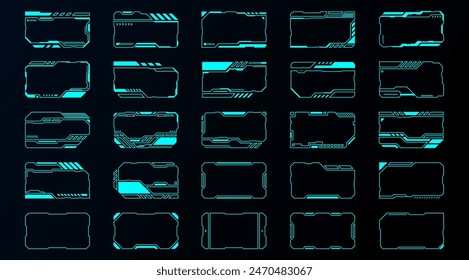 Blue control panel abstract modern technology futuristic interface hud	
