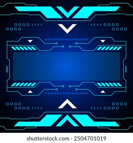 Diseño de Vector de hud de interfaz futurista de tecnología moderna abstracta del panel de control azul