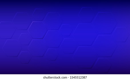 Blue convex honeycombs with highlights and shadows on a dark blue background.