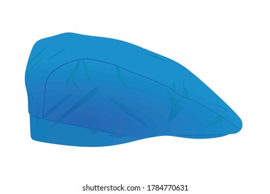 Sombrero de cocinero azul. ilustración vectorial