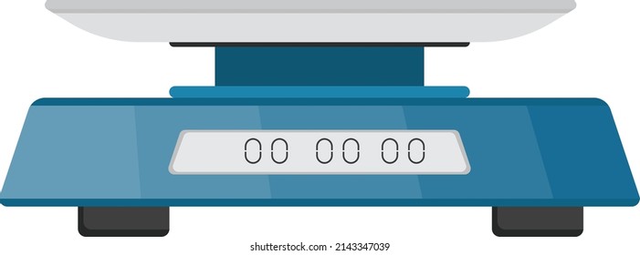 Blue cooking scale, illustration, vector on a white background.