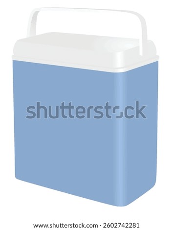 Blue cooler box. vector illustration