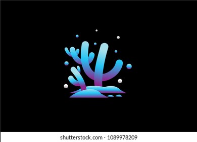 Blue coral vector