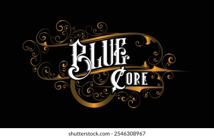 BLUE CORE lettering custom style design