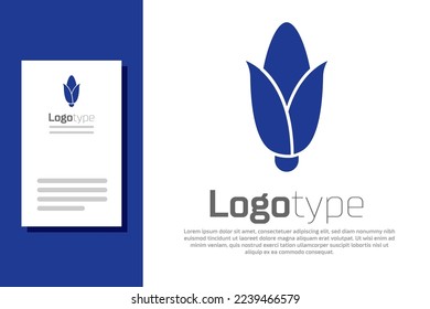 Blue Corn icon isolated on white background. Logo design template element. Vector