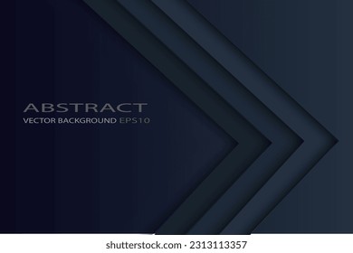 Blue corner arrows overlapping vector background on space for text and modern message artwork design