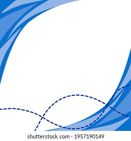 Blue corner on white background with lines