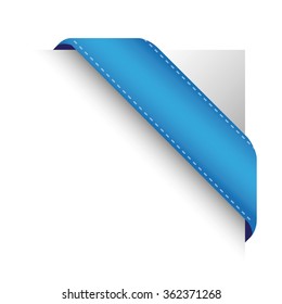 Blue Corner ribbon vector