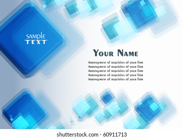 Blue corporate card. Vector