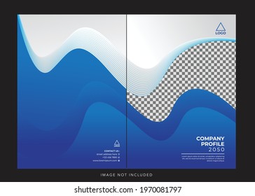 blue corporate company profile cover 