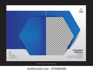 blue corporate company profile cover 