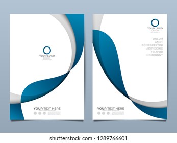 Blue corporate identity cover business vector design, Flyer brochure advertising abstract background, Leaflet Modern poster magazine layout template, Annual report for presentation.