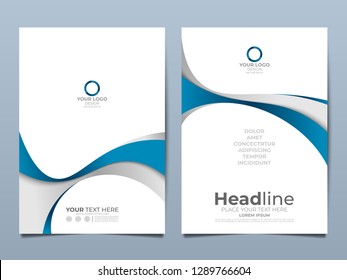 Blue Corporate Identity Cover Business Vektor Design, Flyer Broschüre Werbung abstrakter Hintergrund, Broschüre Modernes Plakatmagazin Layout Template, Jahresbericht für die Präsentation.