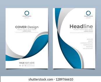 Blue corporate identity cover business vector design, Flyer brochure advertising abstract background, Leaflet Modern poster magazine layout template, Annual report for presentation.