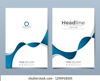 Blue corporate identity cover business vector design, Flyer brochure advertising abstract background, Leaflet Modern poster magazine layout template, Annual report for presentation.