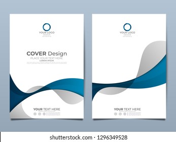 Blue corporate identity cover business vector design, Flyer brochure advertising abstract background, Leaflet Modern poster magazine layout template, Annual report for presentation.