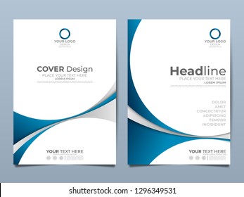 Blue corporate identity cover business vector design, Flyer brochure advertising abstract background, Leaflet Modern poster magazine layout template, Annual report for presentation.