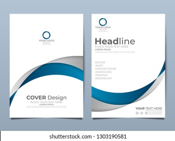 Blue corporate identity cover business vector design, Flyer brochure advertising abstract background, Leaflet Modern poster magazine layout template, Annual report for presentation.