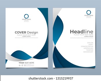 Blue corporate identity cover business vector design, Flyer brochure advertising abstract background, Leaflet Modern poster magazine layout template, Annual report for presentation.