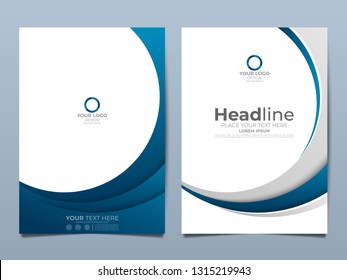 Blue corporate identity cover business vector design, Flyer brochure advertising abstract background, Leaflet Modern poster magazine layout template, Annual report for presentation.