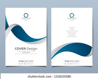 Blue corporate identity cover business vector design, Flyer brochure advertising abstract background, Leaflet Modern poster magazine layout template, Annual report for presentation.