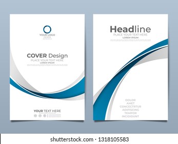 Blue corporate identity cover business vector design, Flyer brochure advertising abstract background, Leaflet Modern poster magazine layout template, Annual report for presentation.