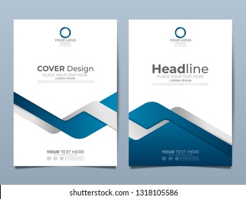 Blue corporate identity cover business vector design, Flyer brochure advertising abstract background, Leaflet Modern poster magazine layout template, Annual report for presentation.