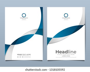 Blue corporate identity cover business vector design, Flyer brochure advertising abstract background, Leaflet Modern poster magazine layout template, Annual report for presentation.