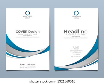 Blue corporate identity cover business vector design, Flyer brochure advertising abstract background, Leaflet Modern poster magazine layout template, Annual report for presentation.