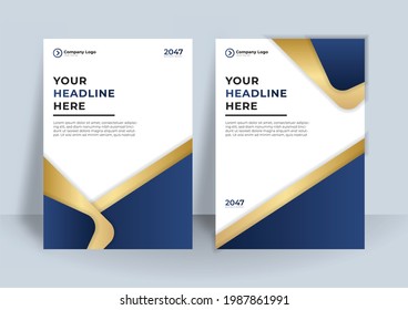 Blue corporate identity cover business vector design, Flier brochure advertising abstract background, Leaflet Modern poster magazine layout template, Annual report for presentation