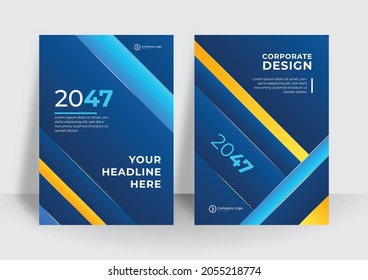 Blue corporate identity cover business vector design, Flyer brochure advertising abstract background, Leaflet Modern poster magazine layout template, Annual report for presentation.