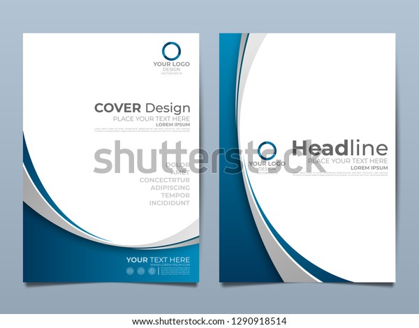 Blue Corporate Identity Cover Business Vektor Stock Vektorgrafik Lizenzfrei