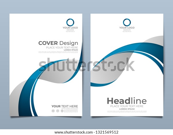 Blue Corporate Identity Cover Business Vektor Stock Vektorgrafik Lizenzfrei