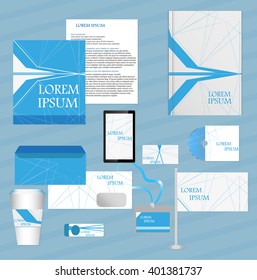 Blue corporate identity template