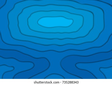 Blue corporate material wavy abstract background. Vector design