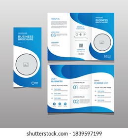 Blue corporate Try Fold flyer template