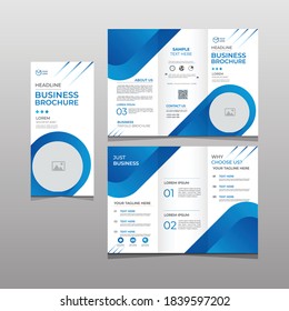 Blue corporate Try Fold flyer template