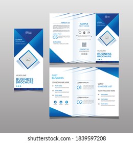 Blue corporate Try Fold flyer template