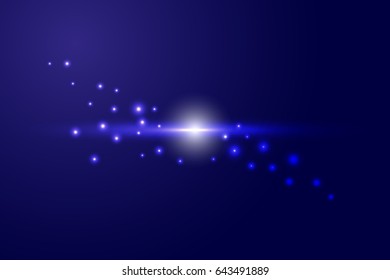 Blue cosmic flash of vector illustration