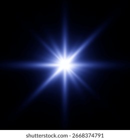 luz cósmica azul sobre o fundo preto