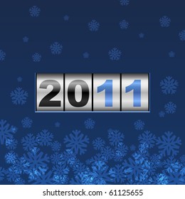 Blue counter 2011 year card.