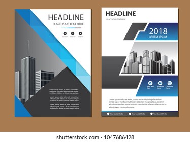 blue cover, abstract composition. Colorful header design for flyer, book, info banner frame, title sheet. Colored geometric shapes. Modern design. Brochure template layout. Vector illustration