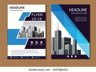 blue cover, abstract composition. Colorful header design for flyer, book, info banner frame, title sheet. Colored geometric shapes. Modern design. Brochure template layout. Vector illustration