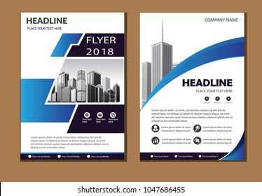 blue cover, abstract composition. Colorful header design for flyer, book, info banner frame, title sheet. Colored geometric shapes. Modern design. Brochure template layout. Vector illustration