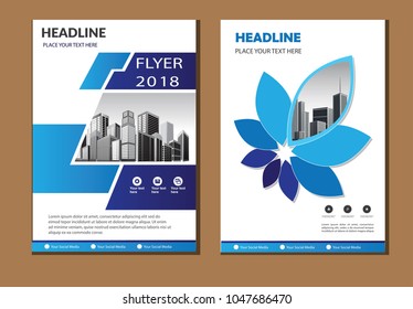 blue cover, abstract composition. Colorful header design for flyer, book, info banner frame, title sheet. Colored geometric shapes. Modern design. Brochure template layout. Vector illustration