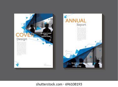 blue cover book template modern cover abstract Brochure, design, annual report, magazine and flyer layout Vector a4