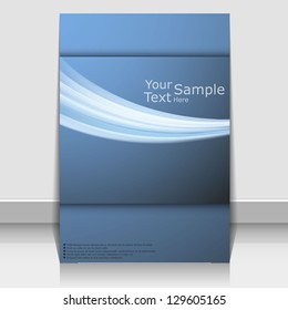 blue cover of business folder