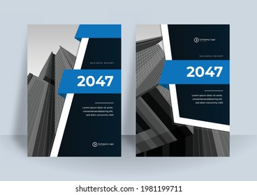 Blue Cover corporate design template, Annual report vector illustration, book cover layout, booklet, poster, Business brochure flyer, advertisement, company profile, magazine ads, poster background